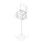 Azar Displays Large Clear Lottery Box W/ Pocket, Lock and Keys on Pedestal 206320-CLR - alternate 3